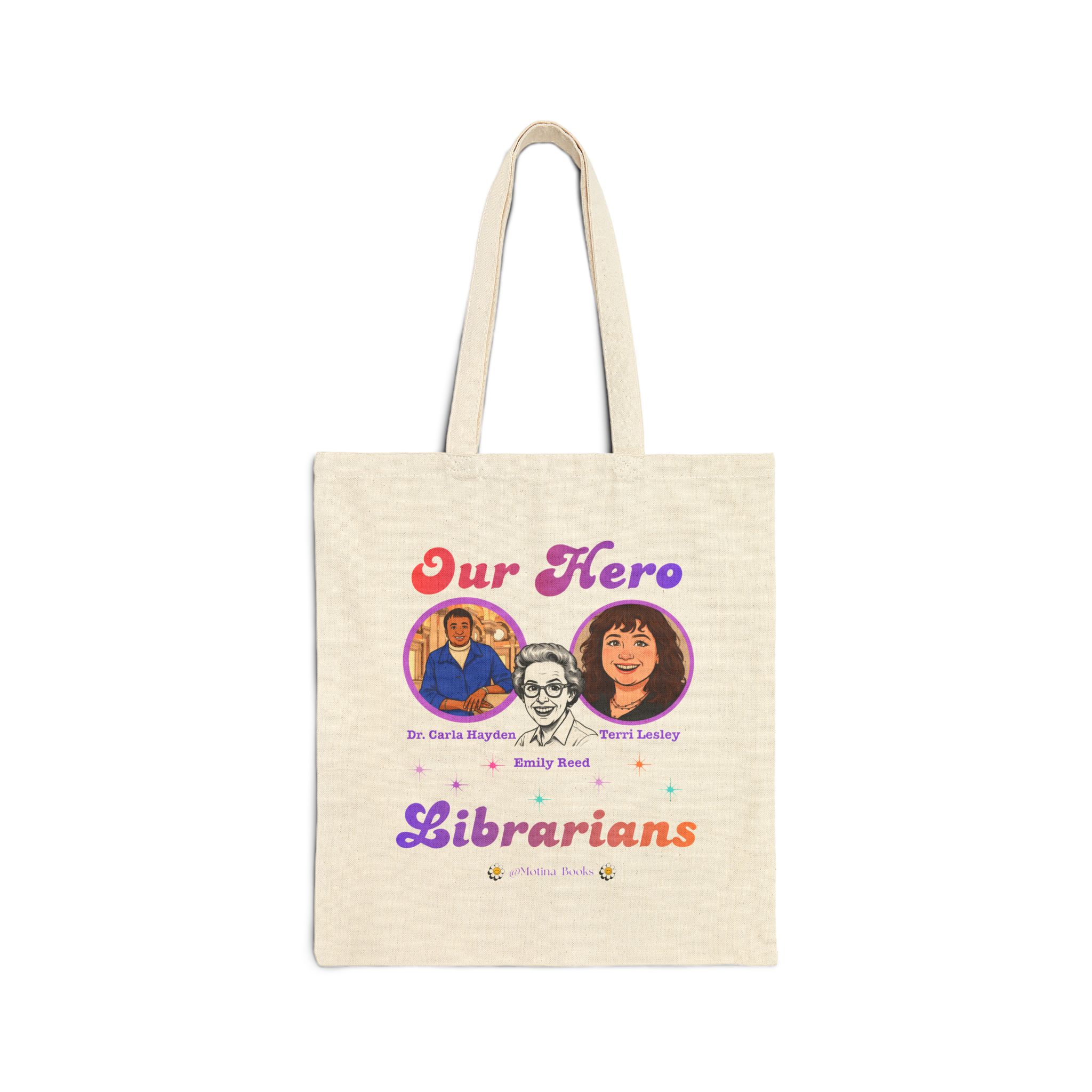 Our Hero Librarians Cotton Canvas Tote Bag